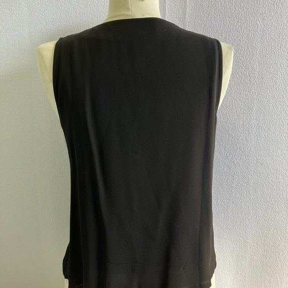 Black Silk Beaded Shell Top - Picture 6 of 9